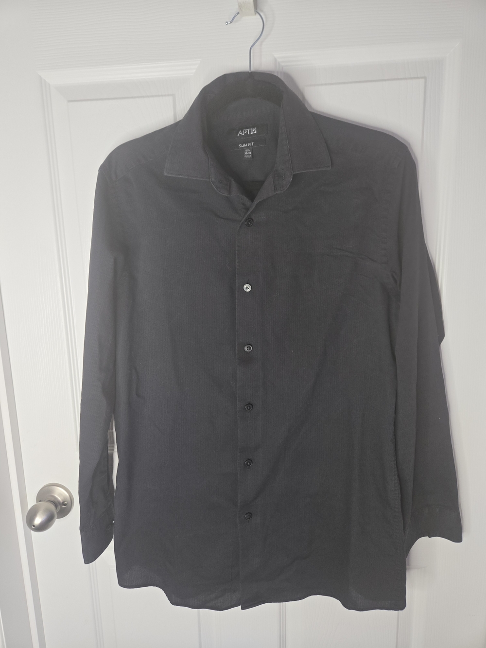 APT. 9 Men's Black Long-Sleeve Button-Up Shirt